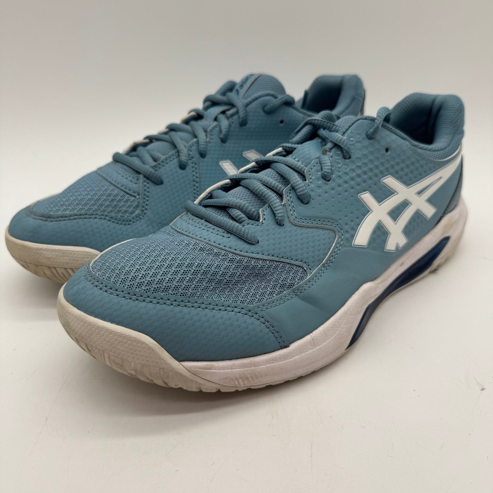 Asics Gel-Dedicate 8 Pickleball Shoes Mens 10 Steel Blue White